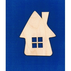 SKLEJKA #3mm Domek, chatka   12,5x10cm ,  okno